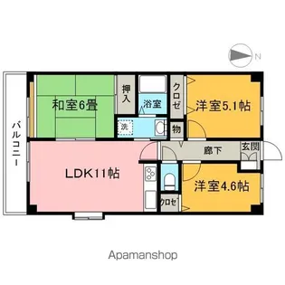 チェリーコート入間【3階】の間取り